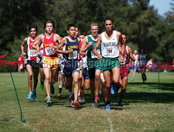 2014StanfordSeededBoys-340.JPG - Seeded boys race at the Stanford Invitational, September 27, Stanford Golf Course, Stanford, California.